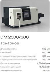 Токарный станок DM 2500/600 с ЧПУ