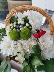 #композиция из хризантем