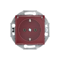 Розетка скрытой установки CADUCEUS ALING PRESTIGE, с заземлением, без шторок, с крышкой, с керамическим основанием, 16А, 250В~, механизм