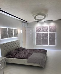 Спальня. Квартира в стиле минимализм.