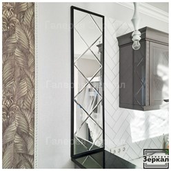 Зеркально (фацетное) панно в багете на заказ. Замеры, Доставка, монтаж.