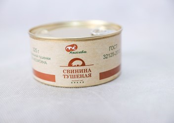 Свинина тушеная в/с 0,325 жестяная банка 101,39 руб. шт