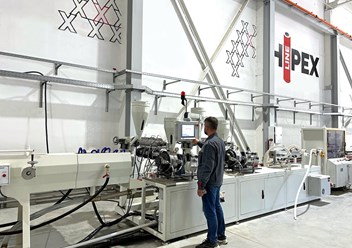 Линия по производству трубы из сшитого полиэтилена Pex-A методом высокоскоростной двухшнековой экструзи
