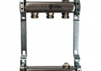 STOUT Коллектор из нержавеющей стали для радиаторной разводки 3 вых.