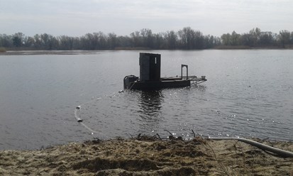 Услуги мини земснаряда чистка и углубление водоемов в Кременчуге Полтаве