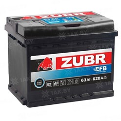 Аккумулятор ZUBR EFB (63 A/h), 620A R+
