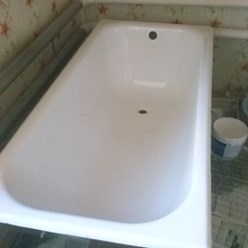 Чугунная ванна после покрытия