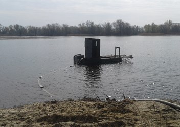 Услуги мини земснаряда чистка и углубление водоемов в Кременчуге Полтаве