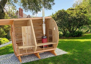 Баня-бочка 2,10×3м и 2,4×3м