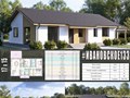 #ивановское133 - индивидуальный проект одноэтажного дома ИЗ ГАЗОБЕТОНА общей площадью 133 м2 с двускатной кровлей...