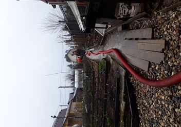 Откачка удлиненным шлангом