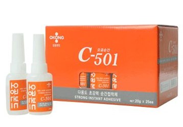 Клей Okong C-501
Быстро полимеризующийся, однокомпонентный цианакрилатный клей с низкой вязкостью. Предназначен для материалов, трудно поддающихся склеиванию.  Полный аналог известного клея Loctite
