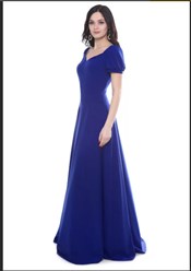 Платье из синего габардина