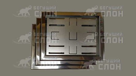 Металлическая, антивандальная рамка для маленького мото номера