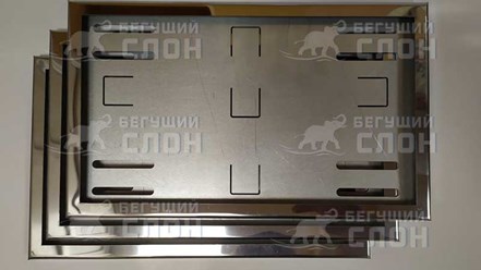 Металлическая антивандальная рамка для квадратных номеров нового образца ТИП-1А