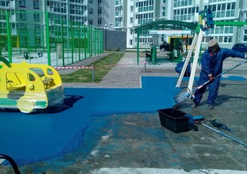 Резиновое покрытие в ЖК Журавли