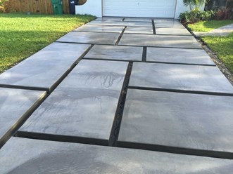 Бетонная шаговая плита для бетонных дорожек 1000*360*50мм в интерьере