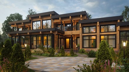 Проект дома из клееного бруса Роттердам