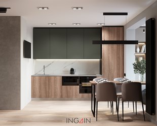 Project "Perfection" - дизайн двухкомнатной квартиры 53 м2 в Хабаровске. Студия дизайна интерьеров INGAIN