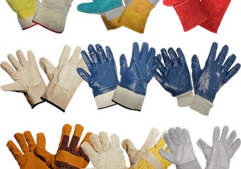 Рабочие перчатки и рукавицы.