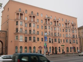 Покраска фасада ж/д № 14 по пр. Независимости в г. Минске