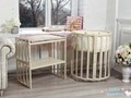 Овальная кроватка - трансформер "Letto Bambini Elegante" 8-в-1 (Ivory/слоновая кость)
