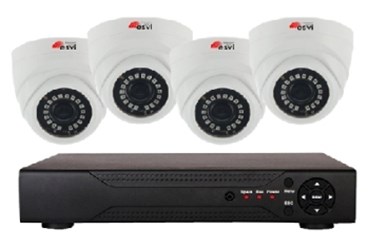 Комплект видеонаблюдения 4шт. купольная 4 в 1 видеокамера, 1/4&quot; OmniVision OV9732+HTC960E, AHD: 1280x720 (720p)/CVI/TVI/CVBS, f=2.8мм, 2DNR, AWB, AGC, ИК до 20м, -0C&#176;..50C&#176;, DC12В&#177;10%, 0.5А, 90x80мм,