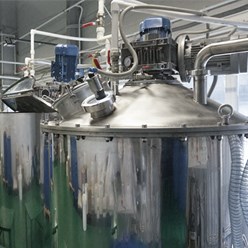 5 варочных реакторов разного объема. От 2000л. до 100л.