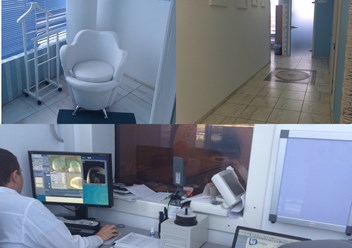 Раздевалка для пациентов,коридор,пультовая с лабораном МРТ