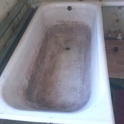 Чугунная ванна до покрытия