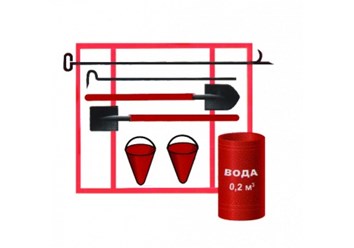 Оборудование пожарного щита
