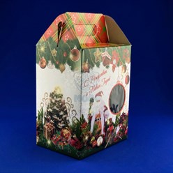 Картонная упаковка для новогодних подарков &#171;С Новым Годом&#187; 2 кг. Купить подарочную упаковку в Барнауле, купить коробки для подарков в Барнауле, заказать с доставкой подарочную упаковку в ТД МОПС