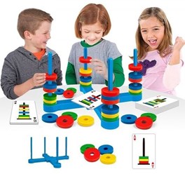 "Магнитные кольца" - настольная игра, 33 элемента, 54 карточки BeeZee Toys