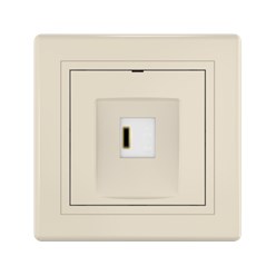 Розетка скрытой установки CADUCEUS ALING PRESTIGE USB, тип С, для зарядки 1-го устройства, 3А, 5В=, 250В~