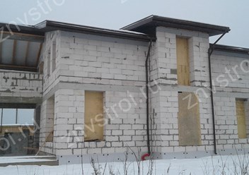 Дом с мансардным этажом, проект маллоу 189м.кв., из газобетона D400,400мм.. Солнечногорский район.