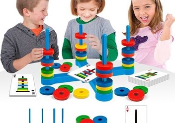 "Магнитные кольца" - настольная игра, 33 элемента, 54 карточки BeeZee Toys