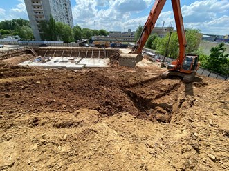 Подготовка основания для временного дорожного покрытия