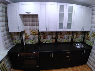 Кухонный гарнитур 3 метра, цена от 56000 руб в зависимости от фурнитуры. Изготовление 4 недели.
