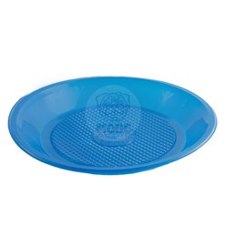Код товара 13012. Тарелка десертная одноразовая пластиковая диаметр 200мм синяя 100/1800. Купить одноразовую пластиковую тарелку в Барнауле у производителя одноразовой посуды ТД МОПС. Павловский тракт