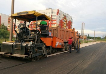 Благоустройство территории в Великом Новгороде, июль 2016