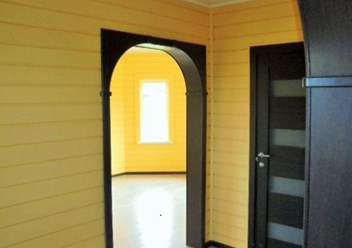 Внутренняя отделка дома из профилированного бруса в Чеховском районе.