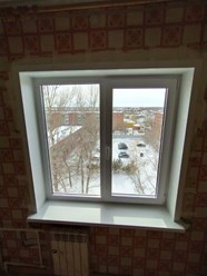 Установка двухстворчатого окна