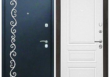 Двери с декоративными накладками с элементами ковки от 20000 рублей