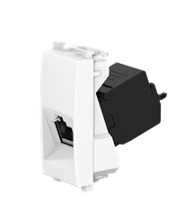 Розетка CADUCEUS ALING EXPERIENCE компьютерная, с модулем Keystone RJ45 8P8C cat.6A, FTP, модульная, экранированная, для скрытой проводки, механизм