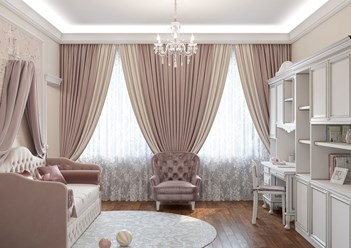 Дизайн интерьера детской комнаты для девочки