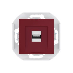 Розетка скрытой установки CADUCEUS ALING PRESTIGE с модулем Keystone USB 2.0 тип А-А, 250В~, механизм