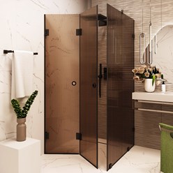 Душевое ограждение из стекла на заказ с распашной дверью