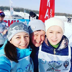 участие в очередной 13-ой по счету Всероссийской массовой лыжной гонке