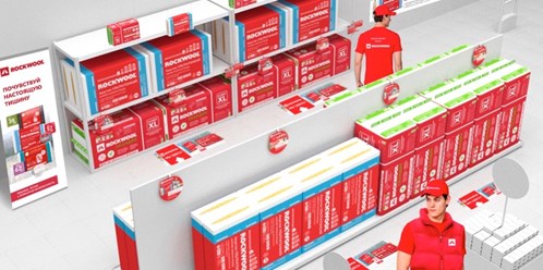 Оформление точек продаж для Rockwool