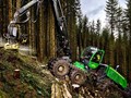 Харвестер John Deere 1270G-8WD , работа на склонах.